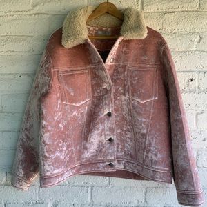 ASOS | Crushed Velvet Sherpa Jacket